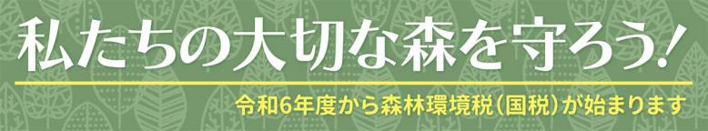 私たちの大切な森を守ろう！令和6年度から森林環境税(国税)が始まります