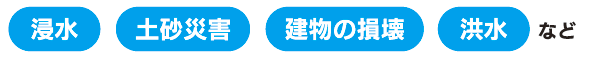 浸水 土砂災害 建物の損壊 洪水 など