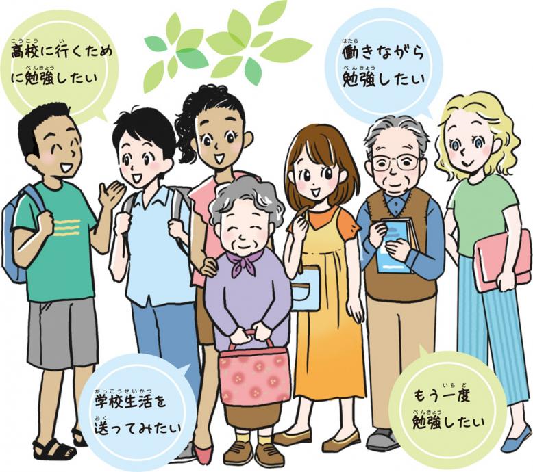 「高校に行くために勉強したい」  「学校生活を送ってみたい」 「働きながら勉強したい」 「もう一度勉強したい」