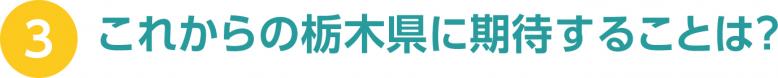 これからの栃木県に期待することは