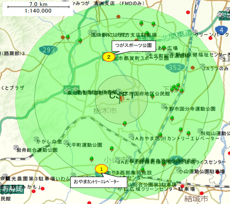 CSF消毒P地図