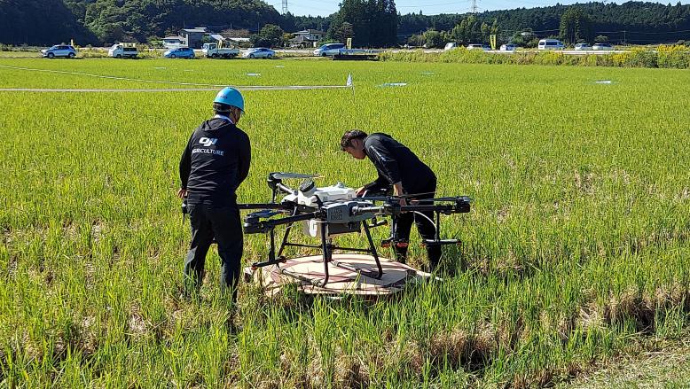 作業用ドローンの設置