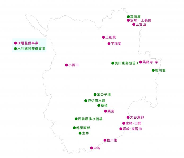 各事業の位置図