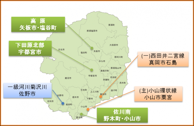 平成23年度事前評価実施事業位置図