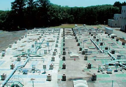 思川浄化センター、水処理施設の写真