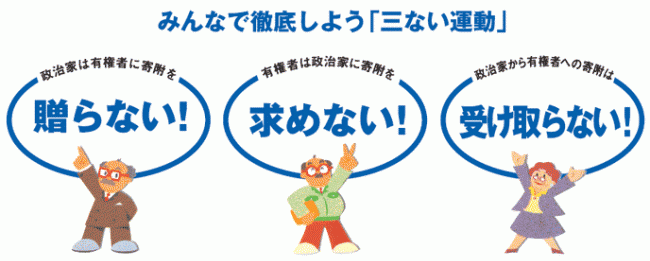 みんなで徹底しよう「三ない運動」