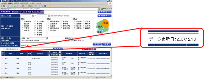 データの更新日